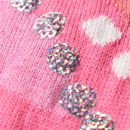 ToffyHouse Knitted Full Sleeves Cardigan with Butterfly Design & Sequin Detailing - Navy Blue image 4