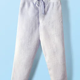 Babyhug Fur Woven Full Sleeves Winter Wear Suit Set with Elephant Print - Light Blue image 4