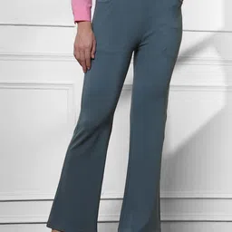 FITHUB Women High-Rise Bootcut Trousers-picture-19