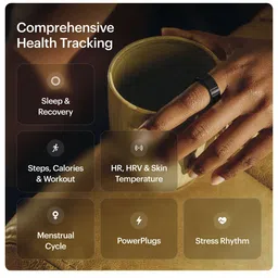 ULTRAHUMAN Unisex AIR Sleep and Fitness Tracker Smart Ring- (Size 13) image 5