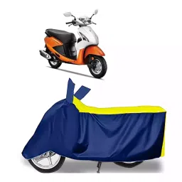 Auto Pearl Bike Cover for Hero Pleasure (Yellow & Blue)-picture-13
