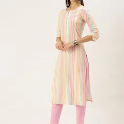 Shaily Striped Straight Kurta With Trouser image 4