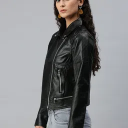 London Rag Women PU Biker Jacket image 5