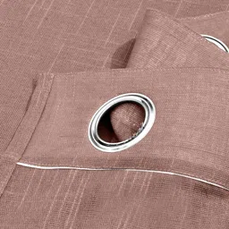 Aura Brown Linen Window Curtain image 4