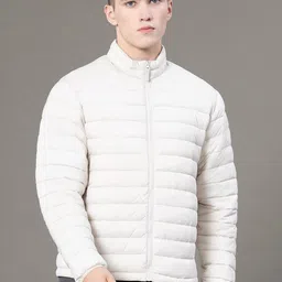 Red Tape Men Solid Stand Collar Padded Jacket image 1