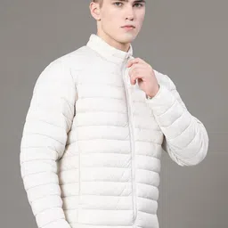 Red Tape Men Solid Stand Collar Padded Jacket image 4