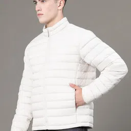 Red Tape Men Solid Stand Collar Padded Jacket image 5