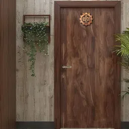 The Spiritual Living Copper Toned Swastik With Lotus Flower Plate Wall Decor-picture-29