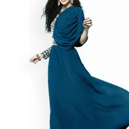 SANCIA Embroidered V-Neck Crop Top With Skirt image 4