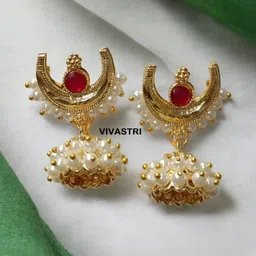 VIVASTRI Women Gold-Plated Alloy Earrings-picture-31