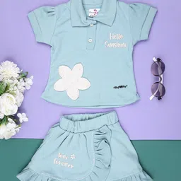 V-Mart Girls Printed T-shirt with Skirt-picture-30