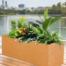 Go Hooked Brown & Green Rectangle Shaped Lightweight Planter-picture-23