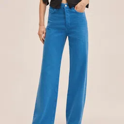 MANGO Women Blue Wide Leg High-Rise Jeans-picture-36