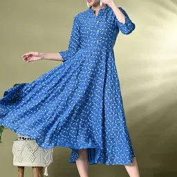 GLOWWORLD Women Floral Printed Floral Handloom Kurta-image-10