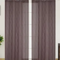 Galaxy Home Decor Purple Set of 2 Sheer Long Door Curtain-picture-15