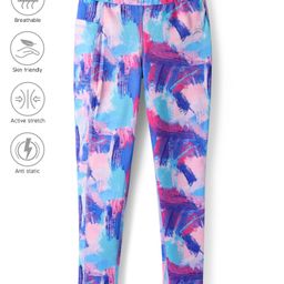 Pine Active Full Length Super Stretch Leggings - Purple & Blue-picture-19