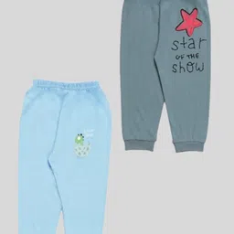 Tiny Hugs Cotton Pack Of 2 Star Of The Show Text & Baby Dinosaur Printed Pajamas - Multi Colour-picture-19