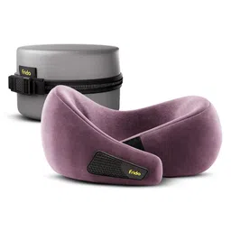 Frido Travel Neck Pillow, 100% Hi-Per Foam, Lightweight Neck Support Pillow, Neck Pillow for Flight Travel, Memory Foam Car Neck Pillow, Adjustable Velcro Straps, Free Travel Pouch (Pink)-picture-23