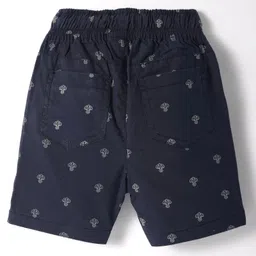 CUCUMBER Cotton Woven Above Knee Length Shorts withAnchor Prints - Navy Blue image 2
