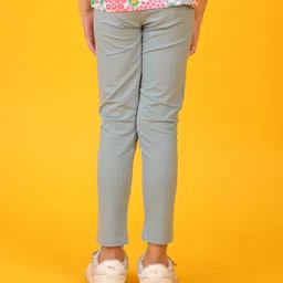 Anthrilo Cotton Blend Heart Glitter Printed Leggings - Blue image 3