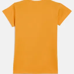 Fort Divine Cotton Lycra Knit Half Sleeves Share Smile Text & Heart Printed Tee - Musterd image 3