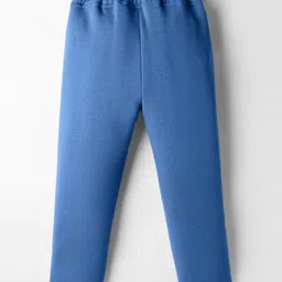 Olio Kids Knit Full Length Fleece Pant with Bestie Print - Blue image 2