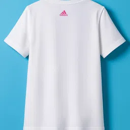 ADIDAS KIDS Cotton Knit Half Sleeves Printed T-Shirt - White image 3