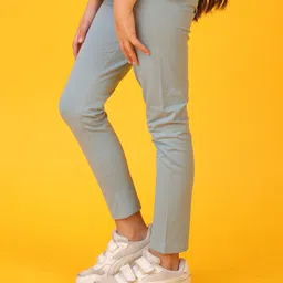 Anthrilo Cotton Blend Heart Glitter Printed Leggings - Blue image 4