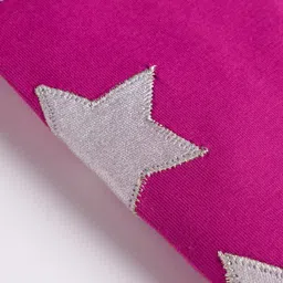 Babyhug Cotton Lycra Knit Full Length Legging With Stretch & Star Embriodery - Pink image 3