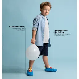 aretto Mesh Detailed  Slip On Shoes - Blue image 5