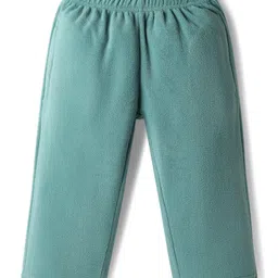 Kanvin Fleece Knit Full Sleeves Antipilling Winter Night Suit with Bear Patch Embroidery - Turquoise image 4