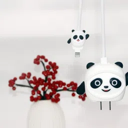 URUNIQUE Charger Case for Only iPhone 18W & 20W with 3D Cute Panda Pattern- Pack of 2 Cable Protector image 5