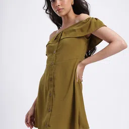 glitchez Whimsical Wonder Smocked Back Off-Shoulder Mini A-Line Dress image 5