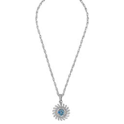 missmister Silver plated CZ studded Om pendant men women-picture-40