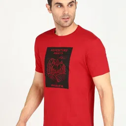 Provogue Men Typography Printed Applique T-shirt image 3