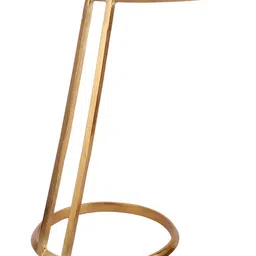 Decor de Maison 2Pcs Yellow Textured Metal Slanted Nesting Tables image 5