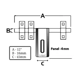 Legal 1 PCS 304.8 mm (12 Inch) aldrop one tape Stainless Steel Latching Draw Hasp image 2