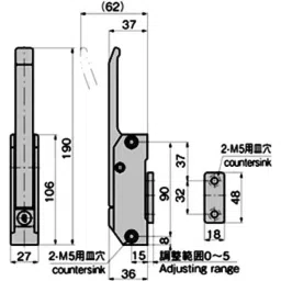 TAKIGEN Corner Handle Zinc Alloy Chrome Plating 400 g for Sealing, FA-901-2-2-picture-27
