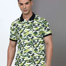MaverIQ Abstract Polo Collar Cotton T-Shirt-picture-26