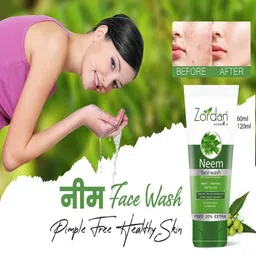 ZORDAN Set Of 3 Herbals Neem Face Wash - 60 ml Each image 5