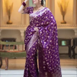 Flosive Woven Design Zari Art Silk Banarasi Saree-picture-21