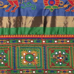 DIVASTRI Woven Design Embroidered Silk Cotton Banarasi Saree image 2