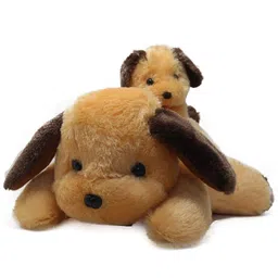 Tickles Dog with Baby Stuffed Soft Plush Animal Toy for Kids Baby Boys & Girls Birthday Gifts (Length 48 cm Color: Brown)-image-101