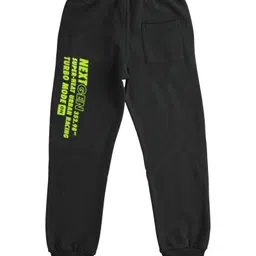 iDO Italy Fleece Full Length Trouser Text Print - Black image 3