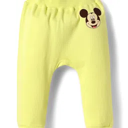 Babyoye Disney Interlock Knit Diaper Leggings With Gold Foil Detailing Mickey & Friends Graphics Pack Of 2 - Yellow & White image 4