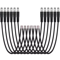 FEDUS DC Power Pigtail Male Cable Wire ‎5 Amp ‎Black 2.1 mm / 5.5 mm (Pack of 60 Pcs)-picture-32