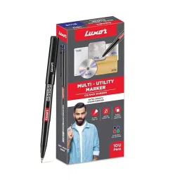 Luxor 1236 CD/DVD/OHP Fine Tip Black Permanent Marker (Pack of 20) image 1