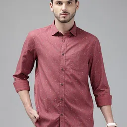 Blackberrys Slim Fit Floral Print Pure Cotton Shirt-picture-12