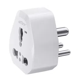 Elleys Zico 3 Pin Socket 6 A/13 A Current Type D Plug Adapter White image 3
