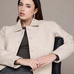 French Connection Spread Collar Tailored Jacket-image-75